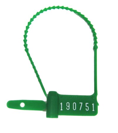Cynch-Loks - Tamper Evident Seal Numbered Green Plastic 6 Inch - 6323 GN