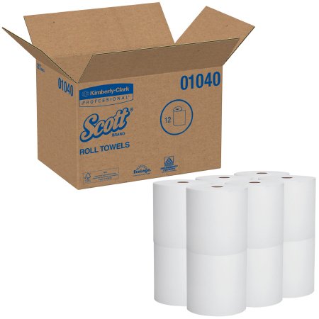 Kimberly Clark Scott Paper Towel Hardwound Roll 8 Inch X 800 Foot - 1040