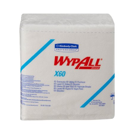 WypAll X60 - Task Wipe Light Duty White NonSterile Cellulose / Polypropylene 12 X 12-1/2 Inch Reusable - 34865
