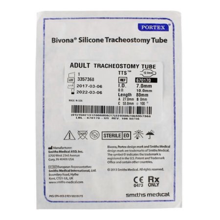 Bivona TTS - Tracheostomy Tube Standard Size 7 Cuffed - 670170