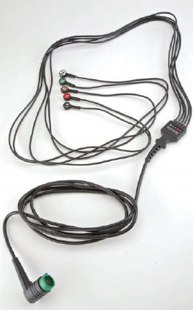 The Palm Tree Group - Cable, ECG 15 Lead Cable, Right Angle Connector, 4 Limb Leads, 1 Chest Lead Labeled V1 LIFEPAK 20 Device - 11110-000066