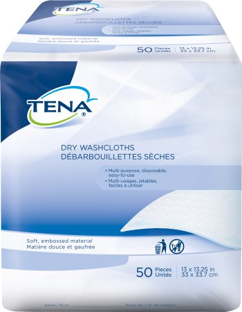 SCA Personal Care Tena Washcloth 13 X 15 Inch White Disposable - 74500