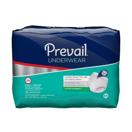 First Quality Prevail Super Plus Adult Absorbent Underwear Pull On Small / Medium Disposable Moderate Absorbency - PVS-512