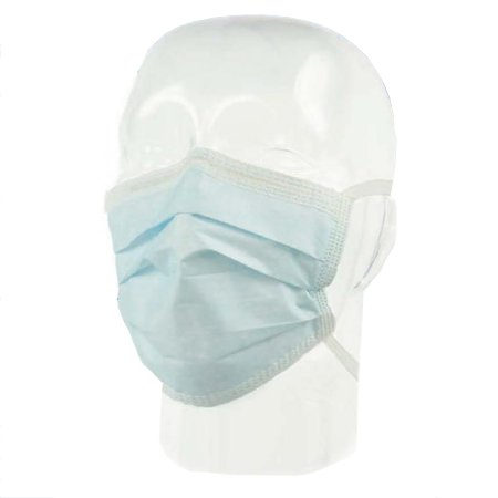 Lite & Cool - Surgical Mask Pleated Tie Closure One Size Fits Most Blue NonSterile ASTM Level 1 Adult - 15200