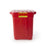 BD - Sharps Container 18-1/2 H X 17-3/4 W X 11-3/4 D Inch 9 Gallon Red Base / Clear Lid Vertical Entry Sliding Lid - 305616