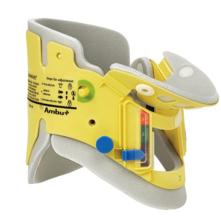 Ambu Mini Perfit ACE - Extrication Cervical Collar Preformed Pediatric One Size Fits Most One-Piece / Trachea Opening Adjustable Height Adjustable Neck Circumference - 000281106