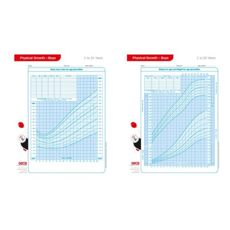 seca 406B - Growth Charts Boys 2-20 Years Boys 2-20 Years 8-1/2 W X 11 H Inch - 4060B