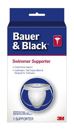 3M Bauer & Black Swim Athletic Supporter Medium White - 206931