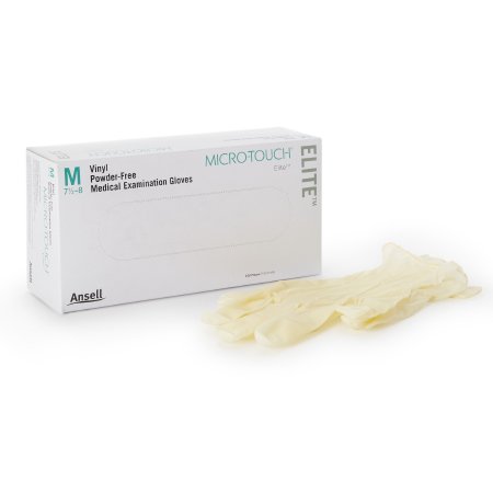 Micro-Touch Elite - Exam Glove Medium NonSterile Vinyl Standard Cuff Length Smooth Ivory Not Chemo Approved - 3092