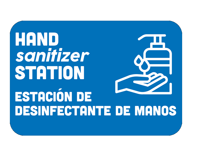 BeSafe Messaging Bilingual Wall Decals - Blue, 6" x 9", Pack of 3