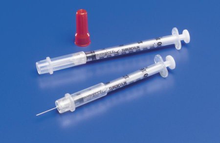 Monoject - Insulin Syringe with Needle 0.5 mL 30 Gauge 5/16 Inch Regular Wall Sliding Safety Needle - 8881511336