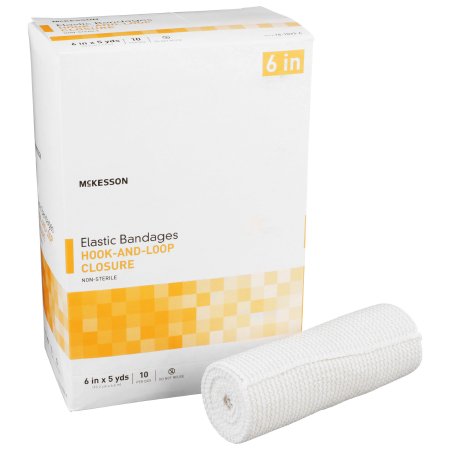 McKesson - Elastic Bandage 6 Inch X 5 Yard Standard Compression Hook and Loop Closure Tan NonSterile - 16-1033-6