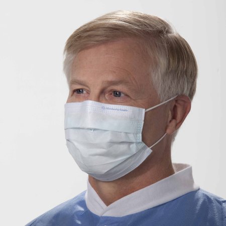 O&M Halyard Inc THE LITE ONE Procedure Mask Pleated Earloops One Size Fits Most Blue - 62356
