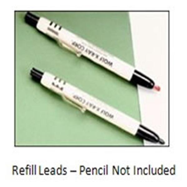 Wolf X-Ray Pencil Marking For Refill Skin/ Film/ Glass/ Metal Black 5/Box - 21613