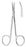 Economy - Iris Scissors 4-1/2 Inch Length Floor Grade Stainless Steel Finger Ring Handle Curved Blade Sharp Tip / Sharp Tip - EG5-306