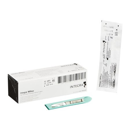 Miltex - Safety Scalpel No. 11 Stainless Steel / Plastic Classic Grip Handle Sterile Disposable - 4-511