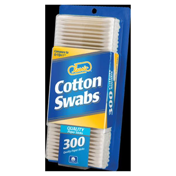 US Cotton Swab Cotton Tipped Cotton Tip Non Sterile Paper Handle 300/Pk, 24 Pk/Ca - CT16691