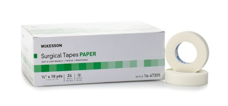 McKesson McKesson Medical Tape Paper 1/2 Inch X 10 Yard White NonSterile - 16-47305