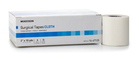 McKesson McKesson Medical Tape Silk-Like Cloth 2 Inch X 10 Yard White NonSterile - 16-47120