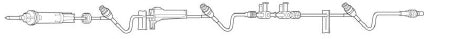Baxter Administration Set 10 Drops / mL Drip Rate 124 Inch 3 Ports - 2C6511