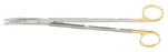 Miltex Miltex Carb-N-Sert Dissecting Scissors Metzenbaum-Nelson 9 Inch Length OR Grade Stainless Steel (German) / Tungsten Carbide NonSterile Finger Ring Handle Curved Blade Blunt/Blunt - 5-188TC