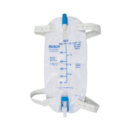 Easy Tap - Urinary Leg Bag Anti-Reflux Valve Sterile Fluid Path 19 oz. Vinyl - 452919