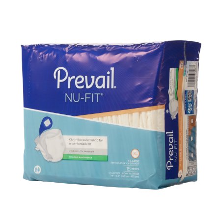 First Quality Prevail Nu-Fit Adult Incontinent Brief Tab Closure X-Large Disposable Heavy Absorbency - NU-014/1