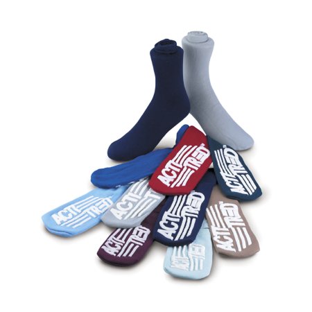 Acti-Tred - Slipper Socks Medium Blue Above the Ankle - 99934