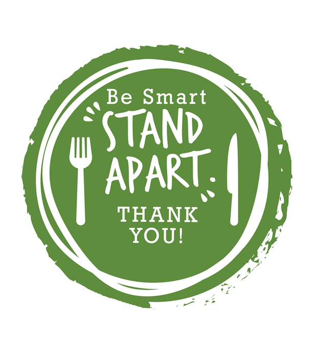 BeSafe Messaging Food Service Floor Decals - Green, 12" x 12", Pack of 6