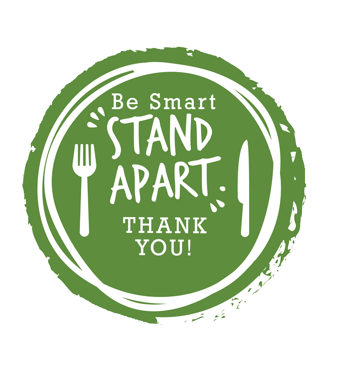 BeSafe Messaging Food Service Floor Decals - Green, 12" x 12", Pack of 6