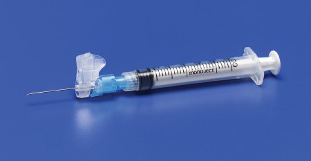 Magellan - Syringe with Hypodermic Needle 3 mL 21 Gauge 1-1/2 Inch Regular Wall Sliding Safety Needle - 8881833115