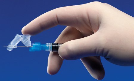 Monoject Magellan - Syringe with Hypodermic Needle 3 mL 22 Gauge 1 Inch Regular Wall Sliding Safety Needle - 8881833210