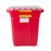 BD - Sharps Container 18-1/2 H X 17-3/4 W X 11-3/4 D Inch 9 Gallon Red Base / Clear Lid Vertical Entry Gasketed Sliding Lid - 305602