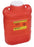 Becton Dickinson Sharps Container 1-Piece 19 H X 7-1/2 W X 10-1/2 D Inch 5 Gallon Red Screw Lid - 305577