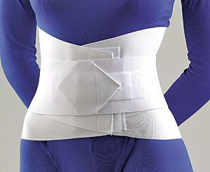 FLA Orthopedics Standard - Back Support Large Hook and Loop Closure 37 to 40 Inch Hip Circumference 10 Inch Height Adult - 31-208LGSTD