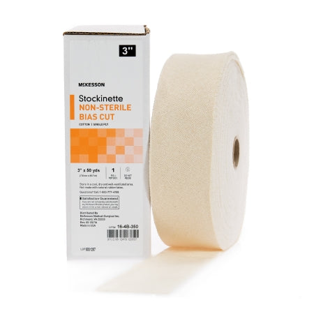McKesson McKesson Retainer Dressing Bias-Cut Stockinette Cotton 3 Inch X 50 Yard Size 3 - 16-4B-350