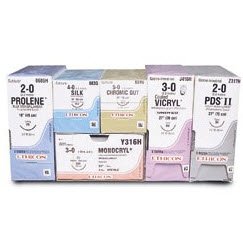 Coated Vicryl Plus Antibacterial Suture with Needle Absorbable Coated Undyed Suture Braided Polyglactin 910 with Irgacare MP Antibacterial Suture Size 2-0 18 Inch Suture 1-Needle 36 mm Length 1/2 Circle Taper Point Needle