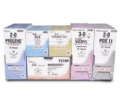 Coated Vicryl Plus Antibacterial Suture with Needle Absorbable Coated Undyed Suture Braided Polyglactin 910 with Irgacare MP Antibacterial Suture Size 3-0 18 Inch Suture 1-Needle 26 mm Length 1/2 Circle Taper Point Needle