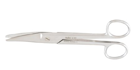 Miltex - Dissecting Scissors Mayo-Noble 6-1/2 Inch Length OR Grade German Stainless Steel NonSterile Finger Ring Handle Curved Beveled Blades Blunt Tip / Blunt Tip - 5-150