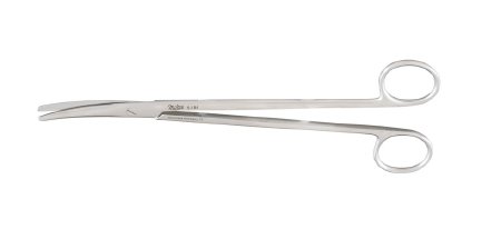 Miltex - Dissecting Scissors Metzenbaum 8 Inch Length OR Grade German Stainless Steel NonSterile Finger Ring Handle Curved Blade Blunt Tip / Blunt Tip - 5-184