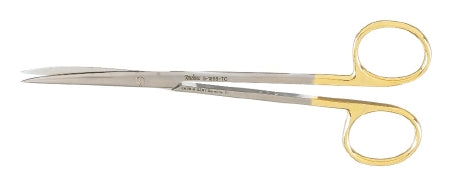 Miltex Miltex Carb-N-Sert Dissecting Scissors Metzenbaum 5-1/2 Inch Length OR Grade Stainless Steel (German) / Tungsten Carbide NonSterile Finger Ring Handle Curved Blade Sharp/Sharp - 5-180B-TC