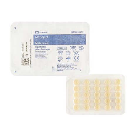 Monoject - Syringe Tip Cap Polyolefin Plastic, Sterile, Disposable - 8881682119