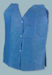 Tidi Products Tidi Exam Vest Blue One Size Fits Most Front Opening Snap Closure Unisex - 960202