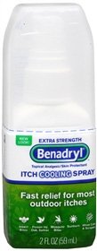 Pfizer Benadryl Itch Relief 2% - 0.1% Strength Spray 2 oz. Bottle - 501320302