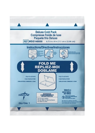 Medline Deluxe - Instant Cold Pack with Cover General Purpose 5 X 7-1/2 Inch Poly Nylon / Paper Disposable - Medline - MDS148010