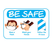 BeSafe Messaging Education Wall Decals - Blue & White, 6" x 9", Pack of 3