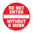 BeSafe Messaging Facilities Floor Decals - Red & White, 12" x 12", Pack of 6