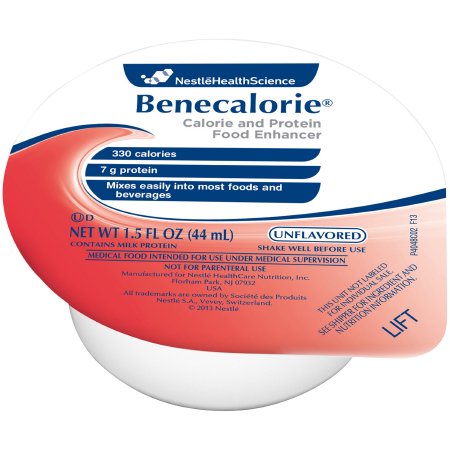 Nestle Healthcare Nutrition Benecalorie Calorie and Protein Food Enhancer Unflavored 1.5 oz. Cup Ready to Use - 10043900282500