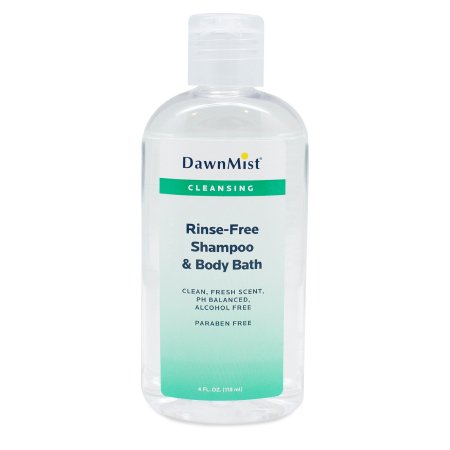 DawnMist - Rinse-Free Shampoo and Body Wash 4 oz. Flip Top Bottle Scented - NRB4586