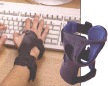 Ossur Exoform Wrist Support Suede / Flannel Left Hand Black / Blue Medium - 517085